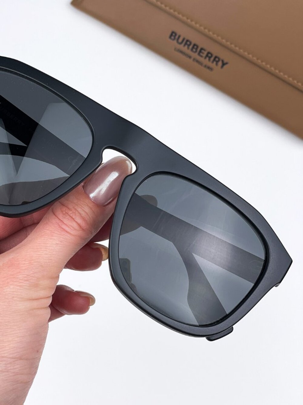 BURBERRY BE4396U 346487 MATTE BLACK SQUARE UNISEX SUNGLASSES